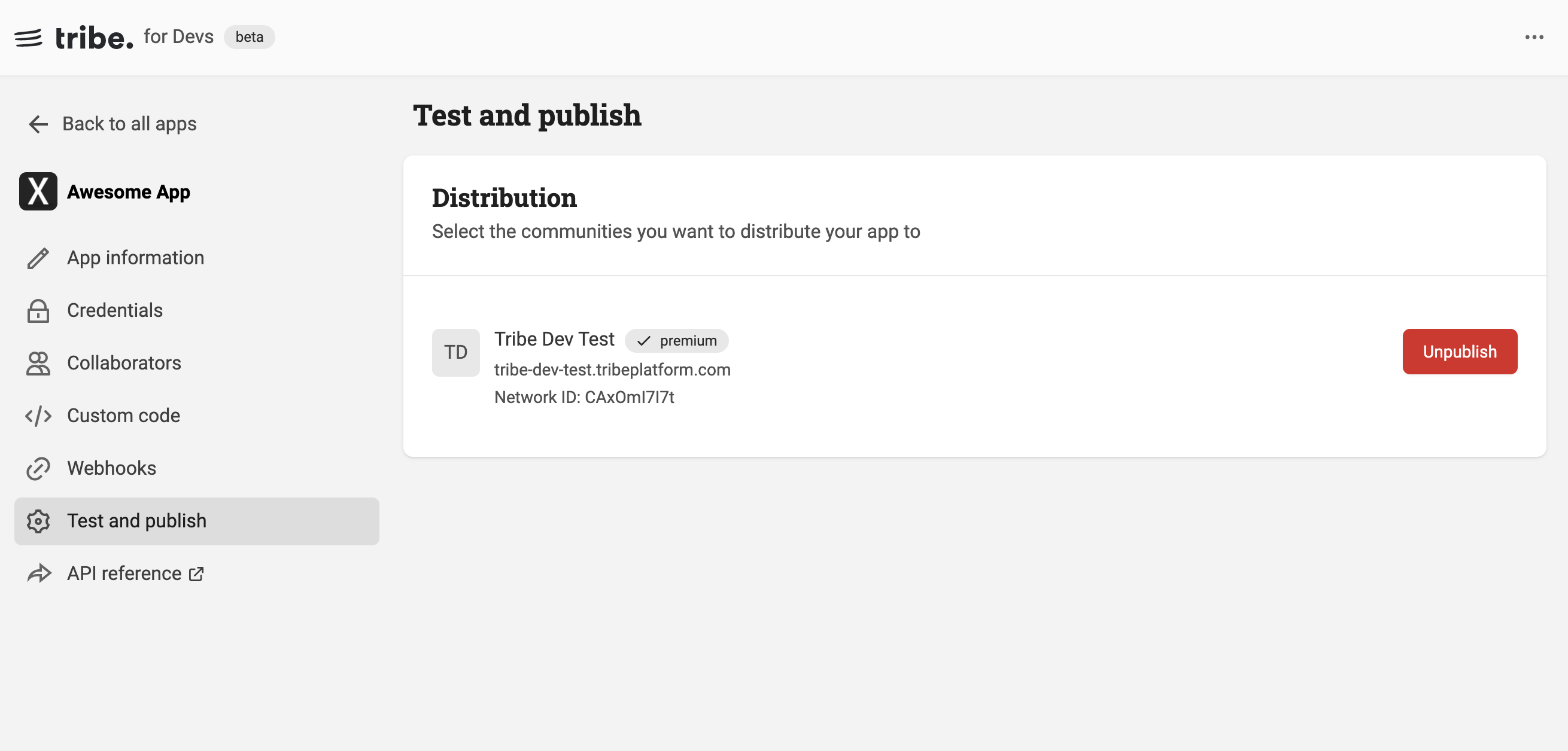 Test and publish app